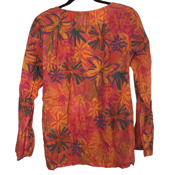 Fresh Produce Bright Colorful Floral Blouse Size XS/S - Picture 2 of 4